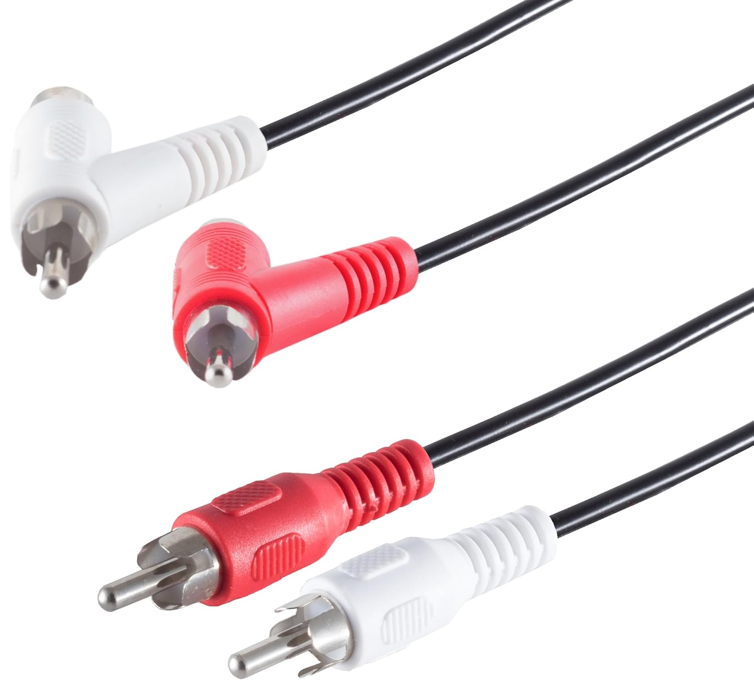 Detalle 2 de 1aTTack.de 1x 2m Cinch-Videokabel: Cinch-Stecker auf Cinch-Stecker für klare Bildübertragung