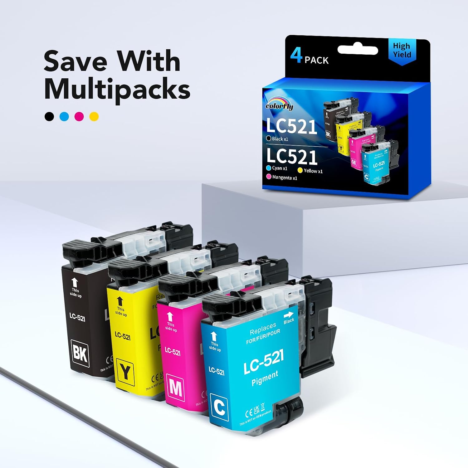 Thumbnail 3 de colorfly LC521 Cartuchos compatibles Brother 4 Pack