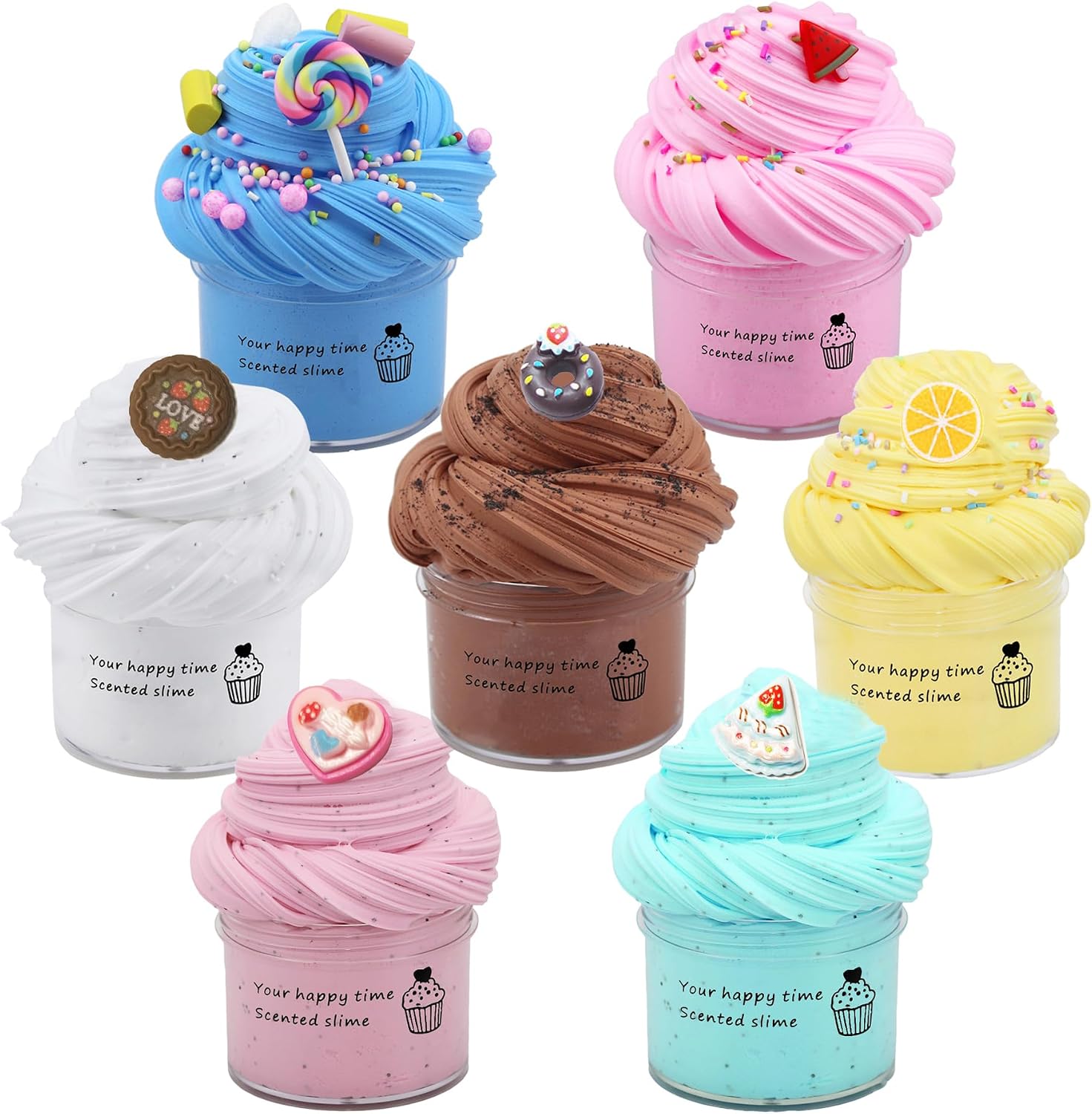 Detalle de ZONEWAY 7 Pack Cake Butter Slime Kits 60 ML