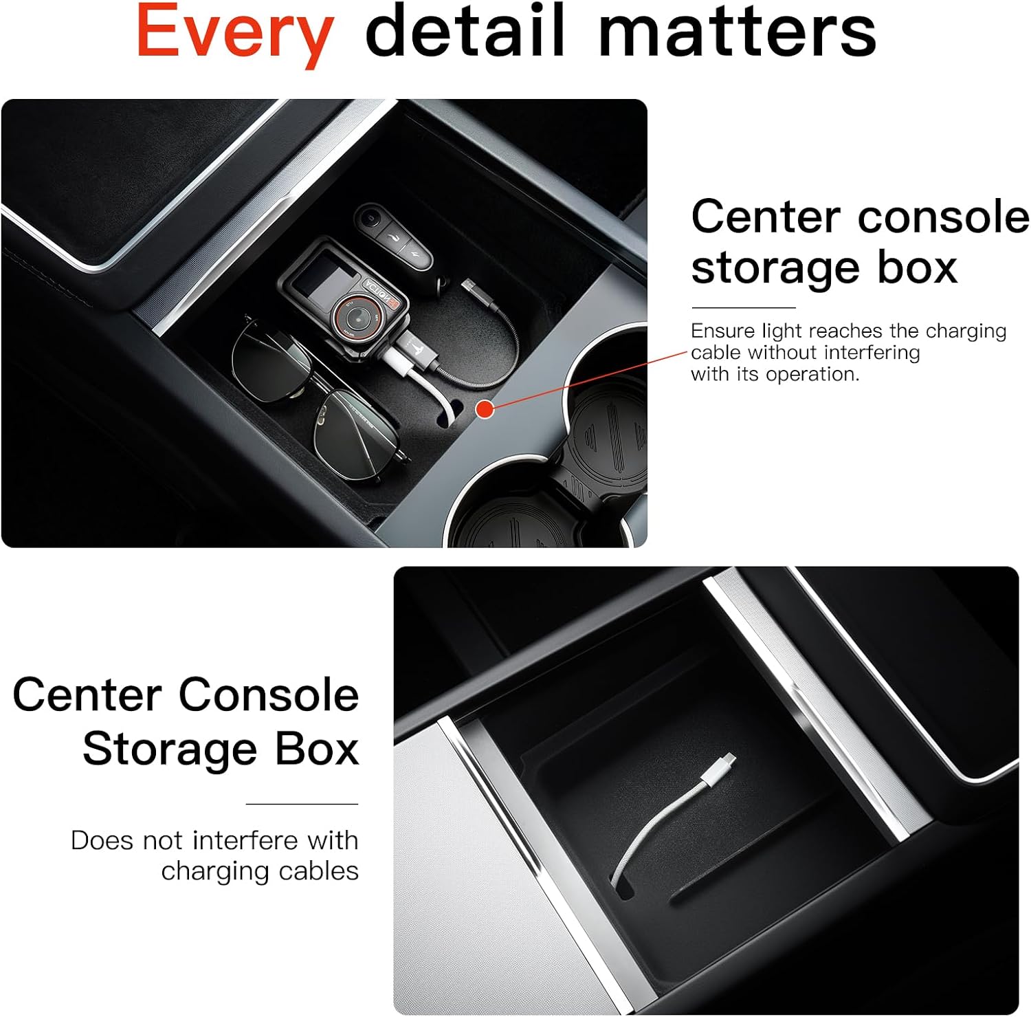 Thumbnail 6 de Tesla-Compatible Centre Console Organizer Set, Model Y Juniper