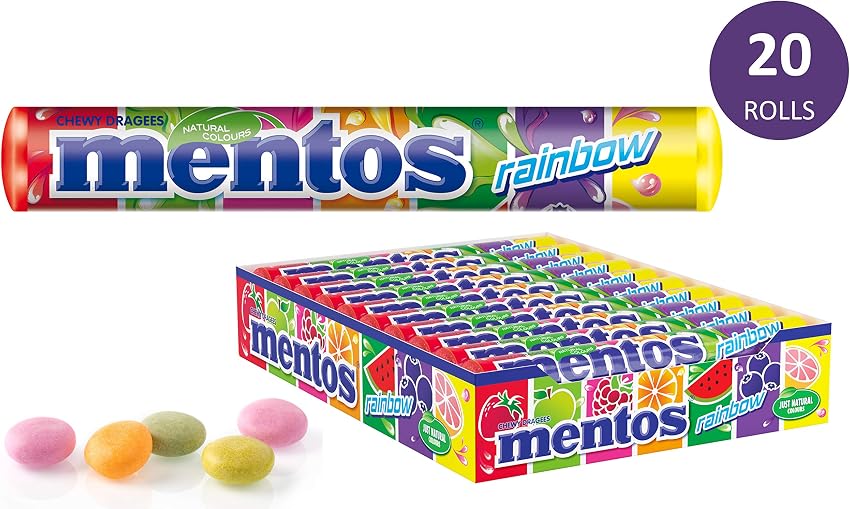 Detalle 2 de Mentos Frutas caramelo masticable 760 g 🍬