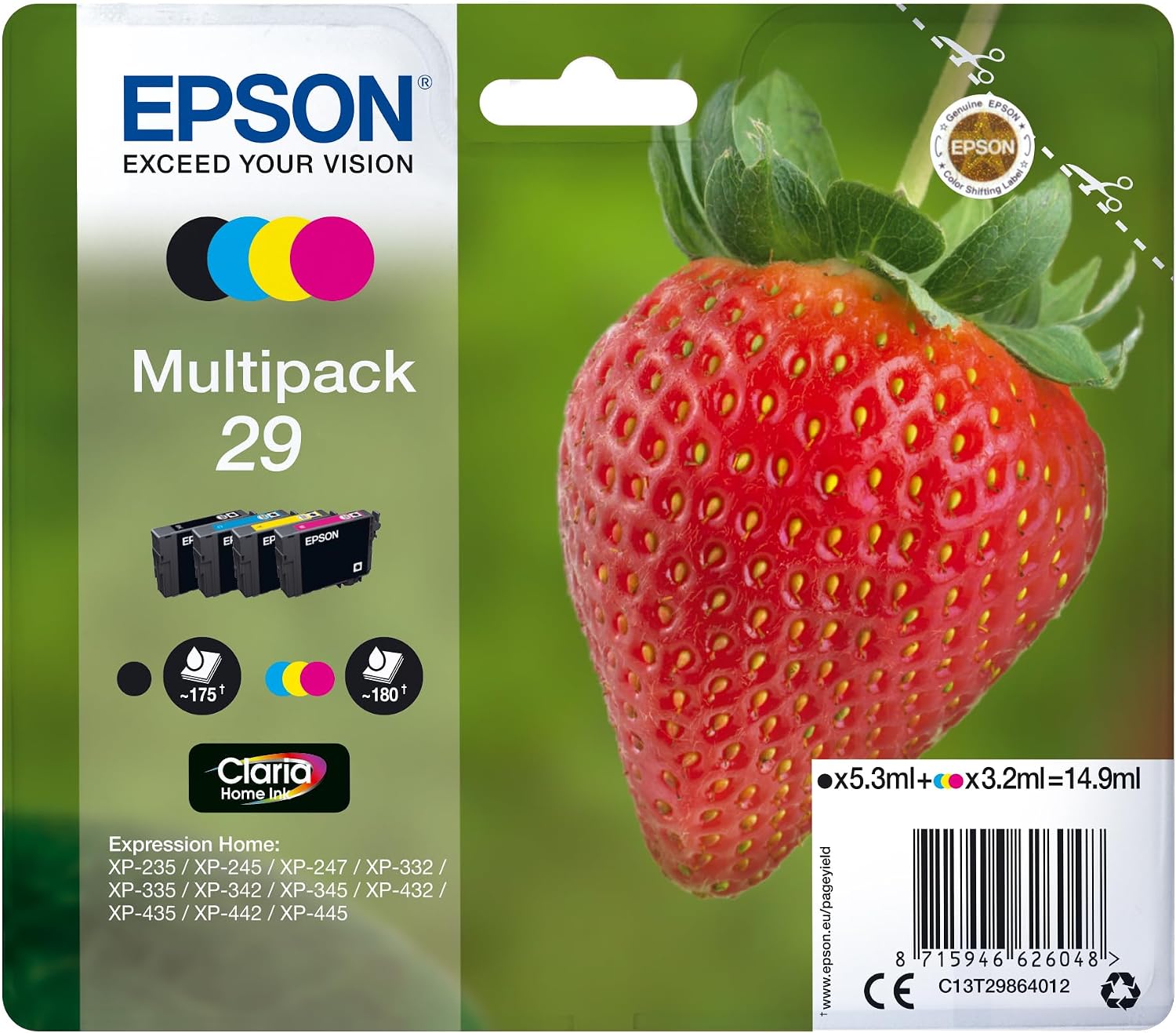 Thumbnail 4 de Epson 29XL Strawberry 4‑Colour Ink Multipack