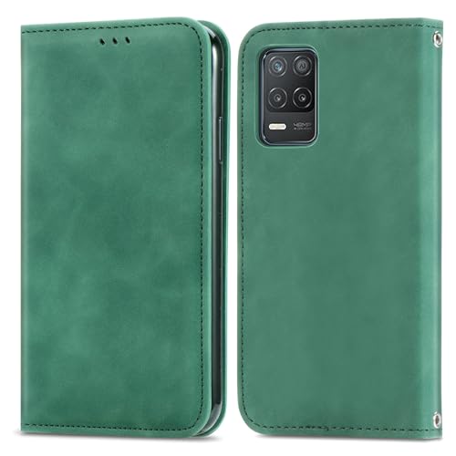 Detalle de WBWONE Coque à Realme 8 5G / Realme Narzo 30 5G — Étui portefeuille magnétique en cuir PU, vert