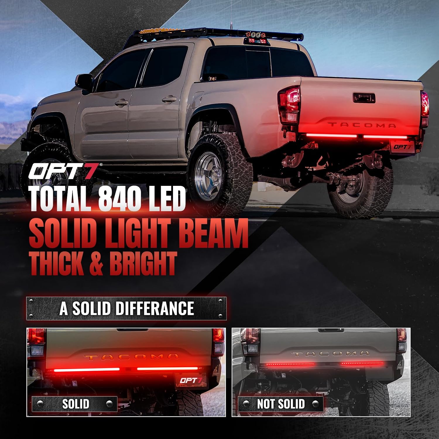 Thumbnail 6 de OPT7 Redline Parlux Triple Row LED Tailgate Bar for Tacoma