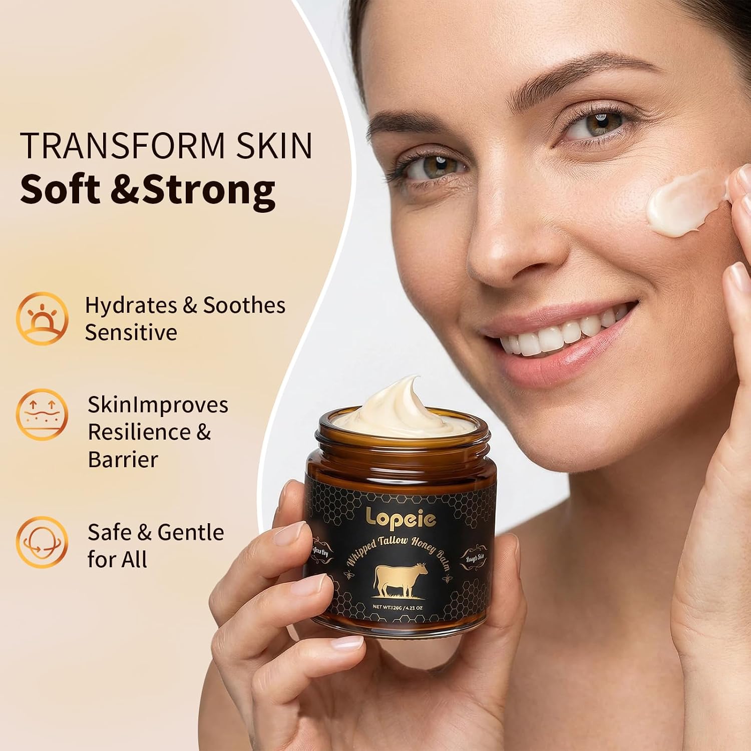 Detalle 2 de Lopeie Upgraded Organic Tallow Balm 1 jar