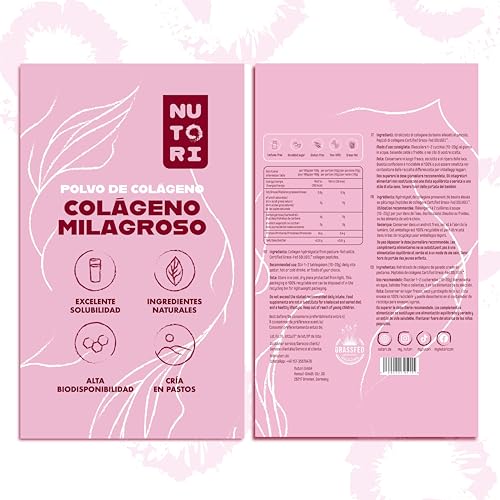 Thumbnail 8 de NUTORI Kollagen Pulver 300 g (2 piezas) — péptidos hidrolizados con biodisponibilidad óptima, criados en pastos y fabricado en Alemania