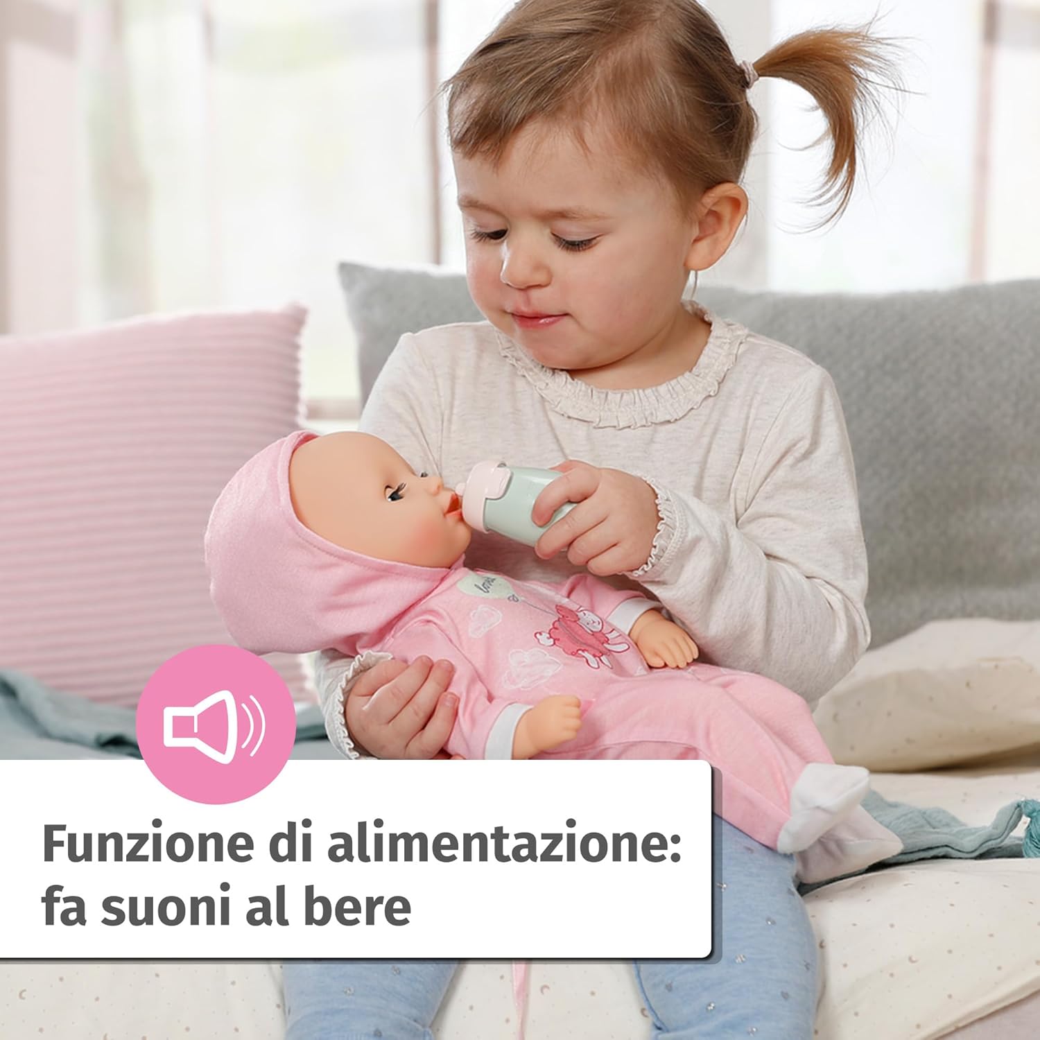 Thumbnail 3 de Baby Annabell Hannah Play with me: la bambola in tessuto interattiva per neonati con 5 funzioni e accessori