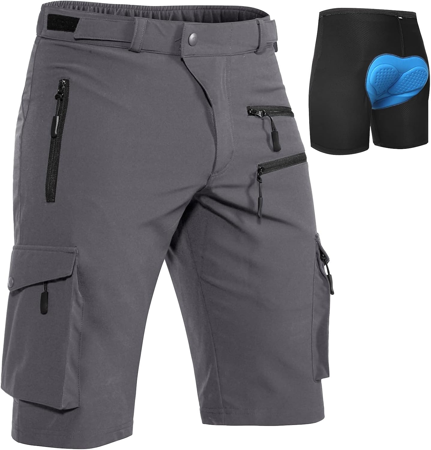 Thumbnail 6 de Hiauspor MTB-Hose Herren – Kurz, schnelltrocknend, atmungsaktiv und mit 3D-Gel-Polsterung
