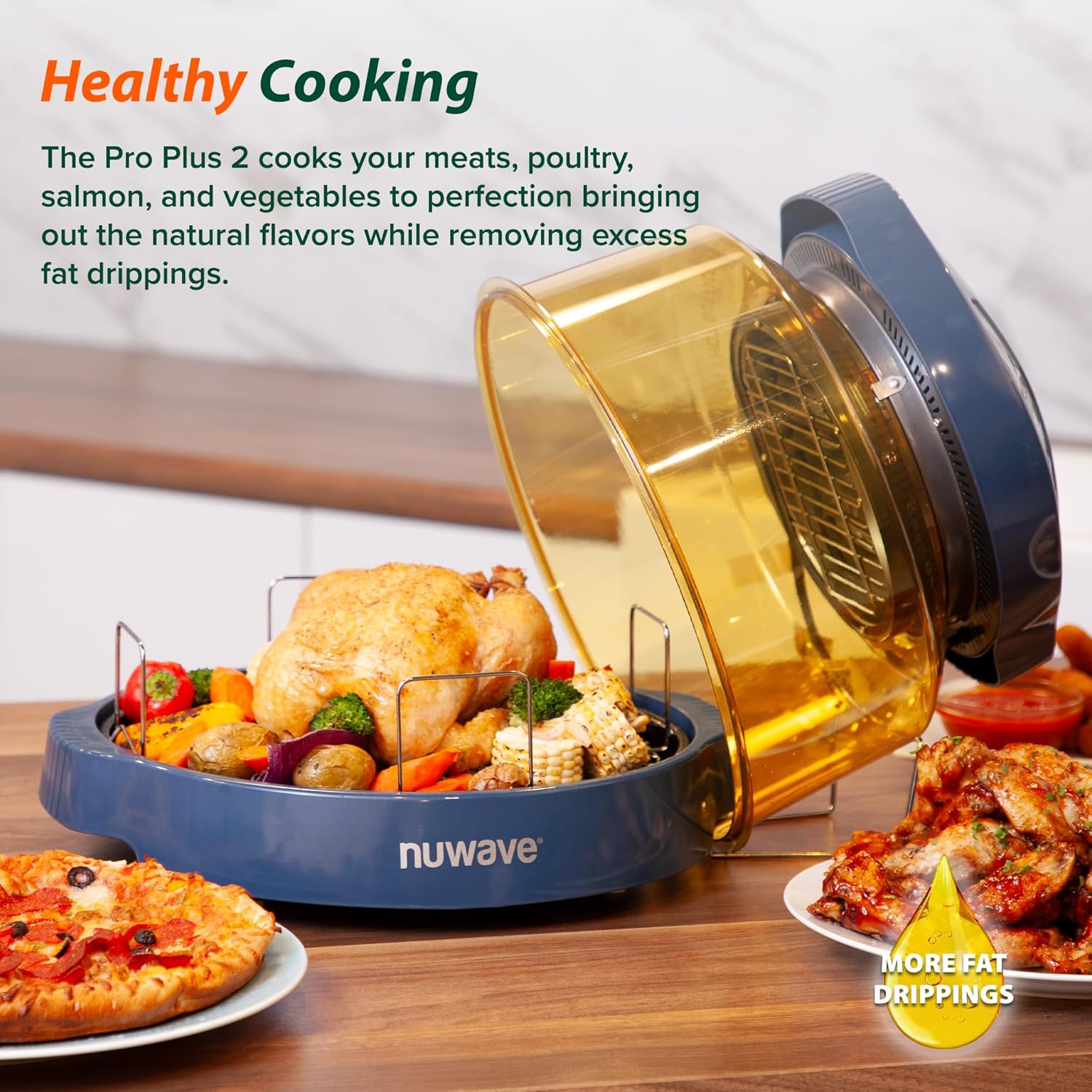 Thumbnail 3 de Nuwave Pro Plus 2 Infra-Red Oven (Countertop Convection) with Transparent Power Dome