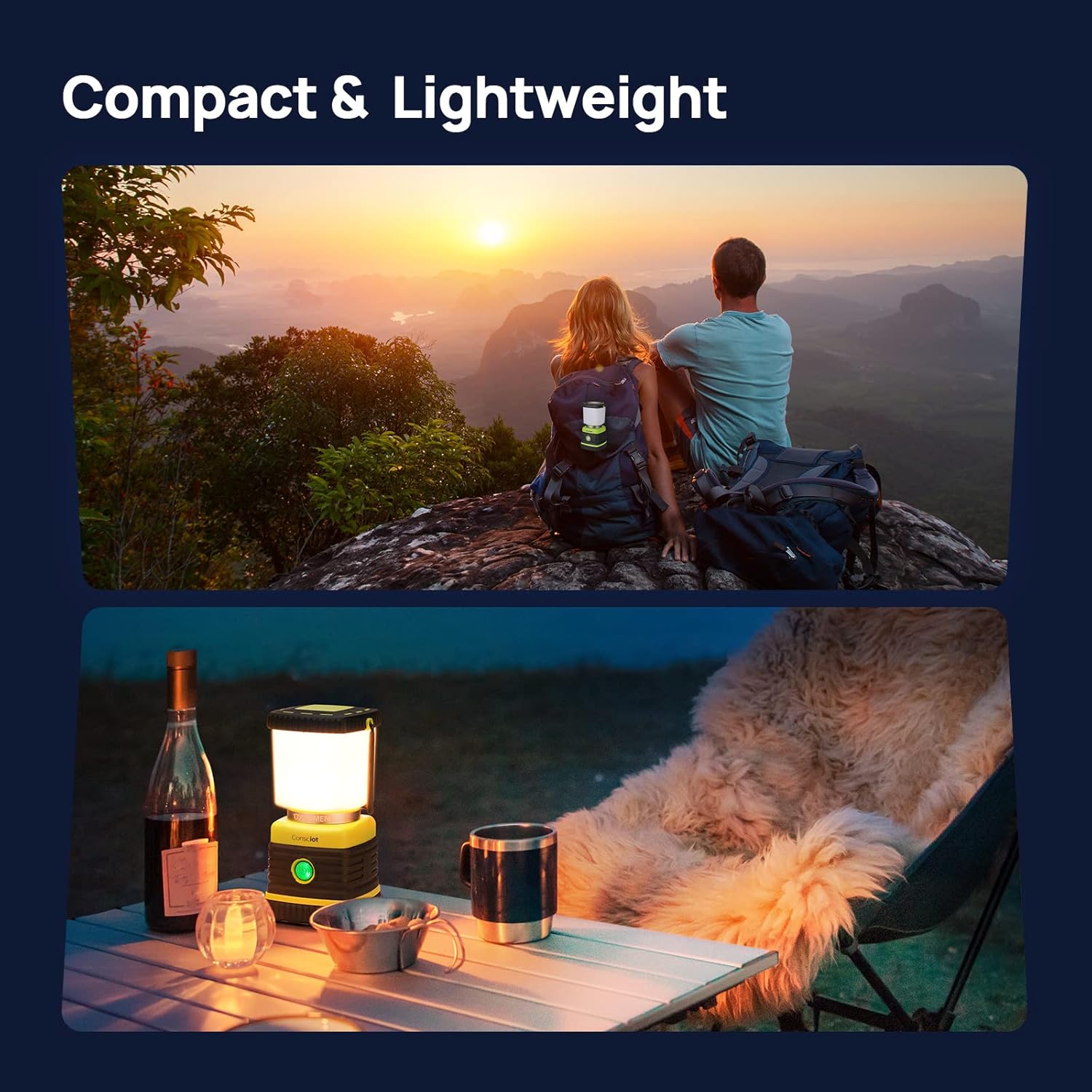 Thumbnail 6 de Consciot LED Camping Lantern 1000LM, 2-Pack 🔦