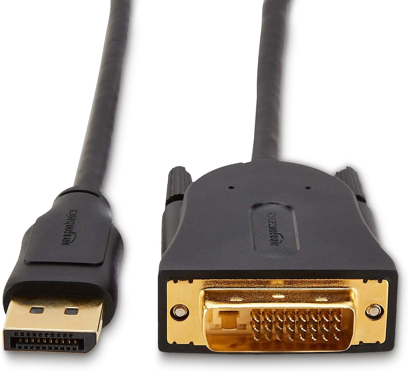 Detalle de Amazon Basics Câble DisplayPort vers DVI, 1,82 m – Lot de 10, Noir