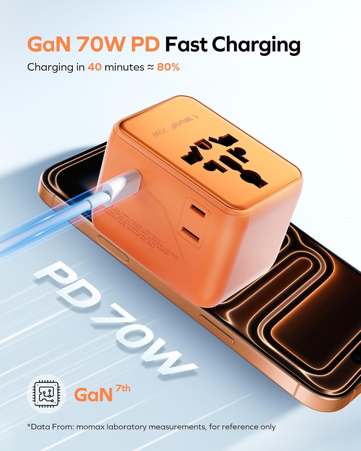 Detalle de MOMAX Universal Travel Adapter 70W