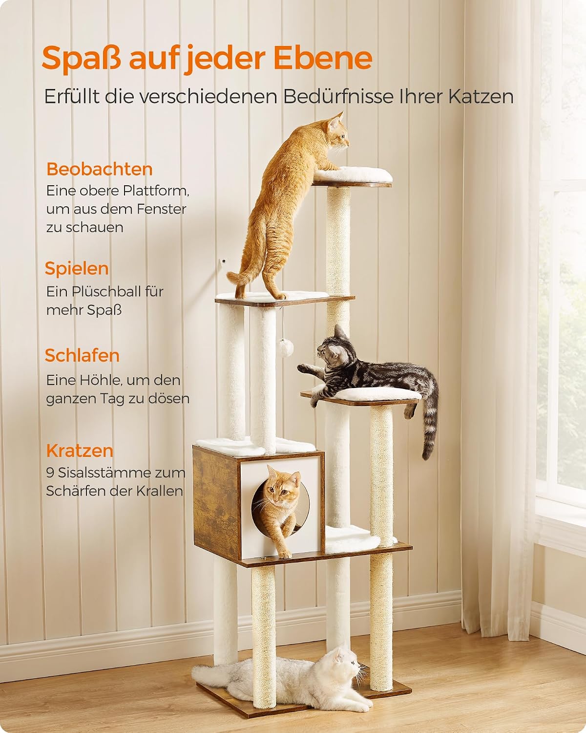 Thumbnail 2 de Feandrea Kratzbaum 165 cm Hoch