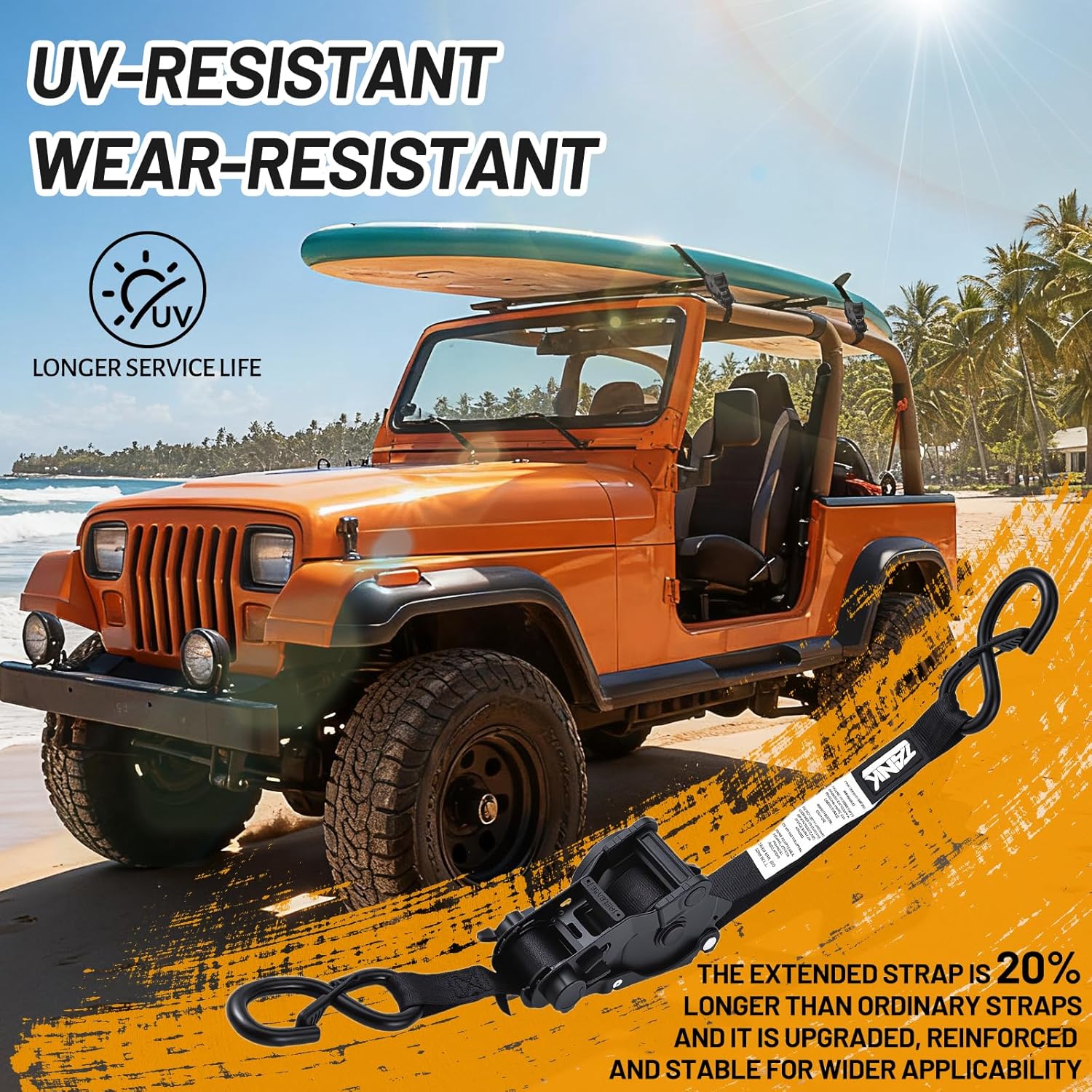 Thumbnail 2 de 1800LB Retractable Ratchet Straps 🚚