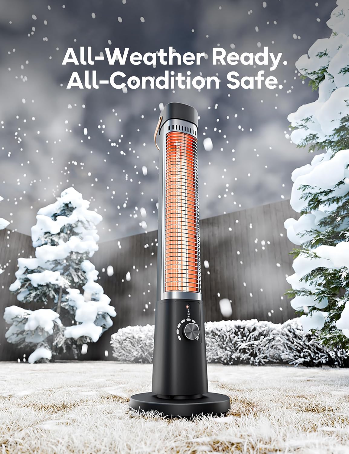 Thumbnail 6 de AEROZY SH03 Infrared Patio Heater, 1500W, 60° Oscillation, Remote