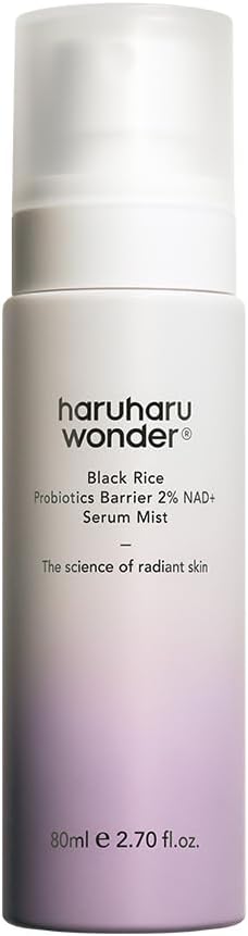 Detalle de Haruharu Wonder Black Rice Probiotics 2% NAD+ Serum Mist — brume hydratante et repulpante, 80 ml