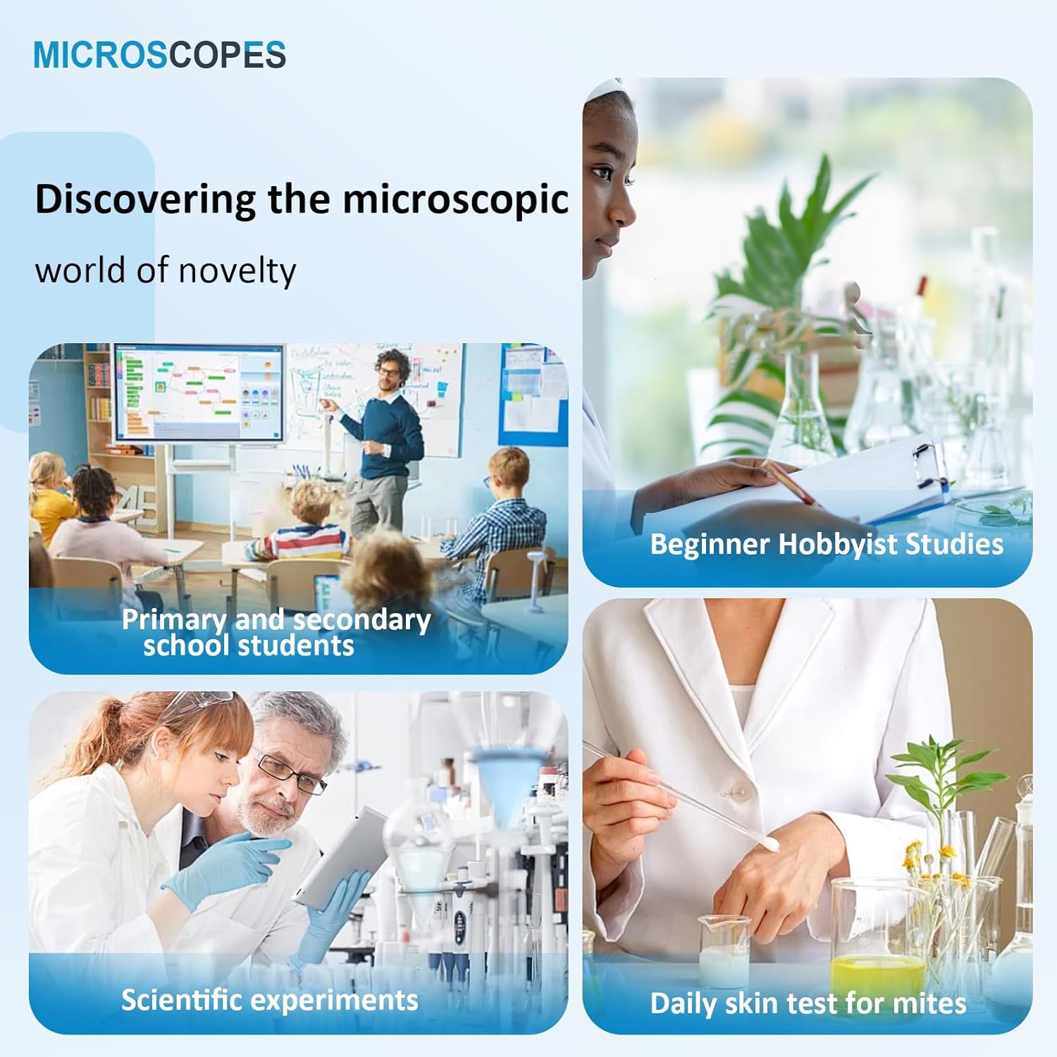 Thumbnail 5 de 40X–2000X Kids & Adults Microscope with Phone Adapter 🔬