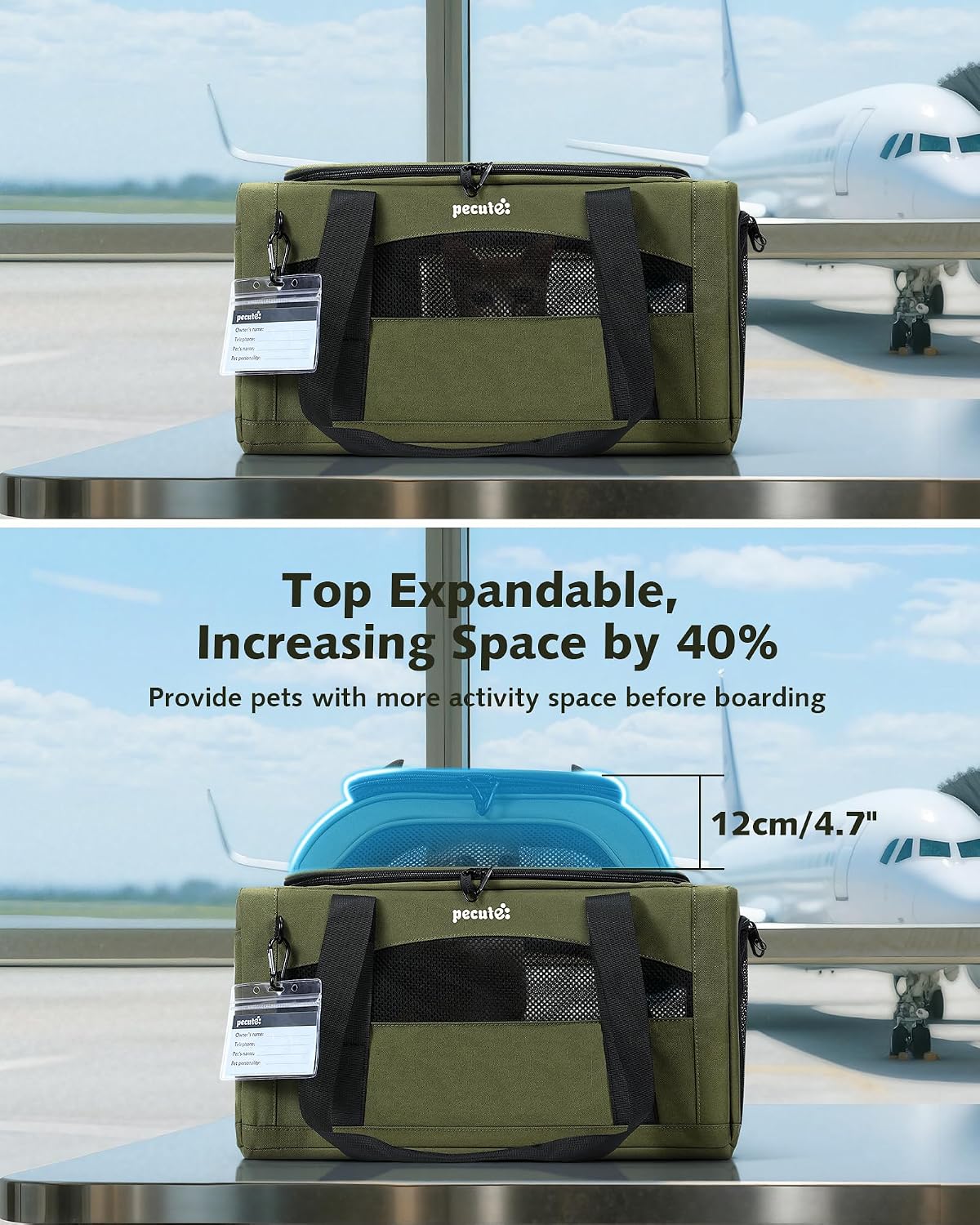 Thumbnail 3 de Pecute cat carrier 40% more space