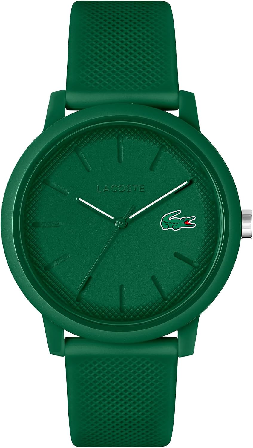 Detalle de Reloj Lacoste Analógico de Cuarzo para Mujer – Colección LACOSTE.12.12, Correa Blanca de Silicona, 38 mm