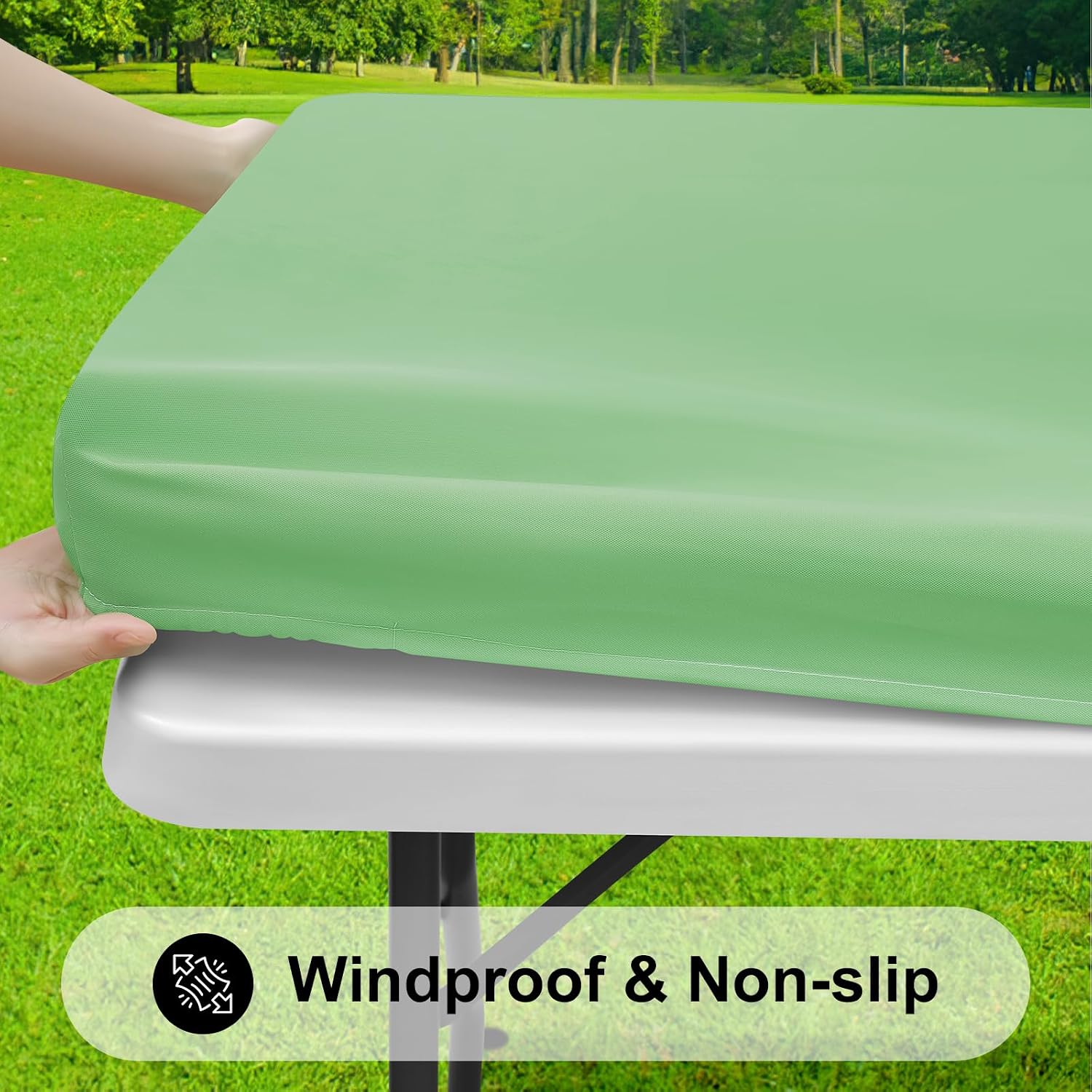 Thumbnail 1 de Smiry Fitted Vinyl Tablecloth 30-by-48-Inch