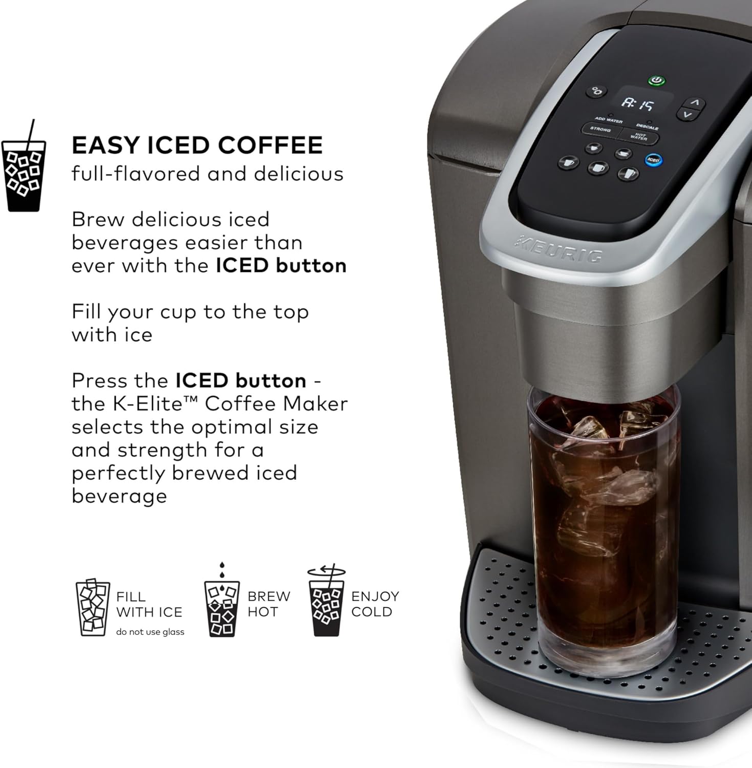 Thumbnail 4 de Keurig K-Elite 8–12 oz Single-Serve Coffee Maker