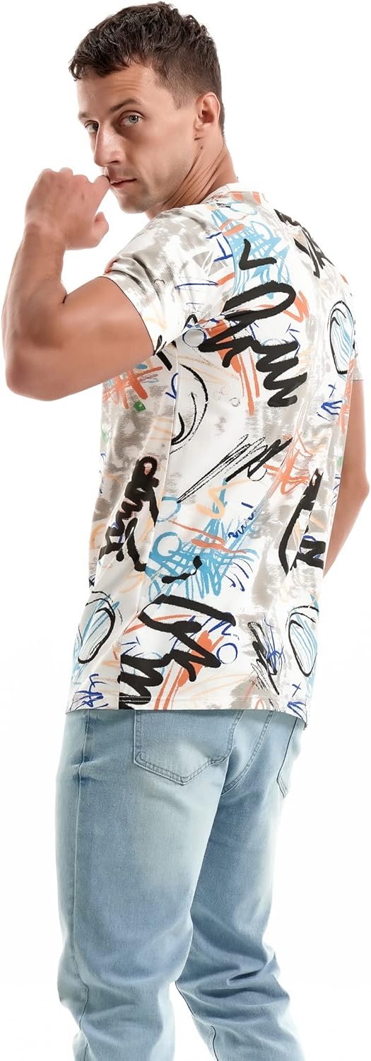 Thumbnail 4 de RONOMO Herren T-Shirt 95% Baumwolle, 5% Spandex – hautfreundlich, Mikroelastik & Street-Design
