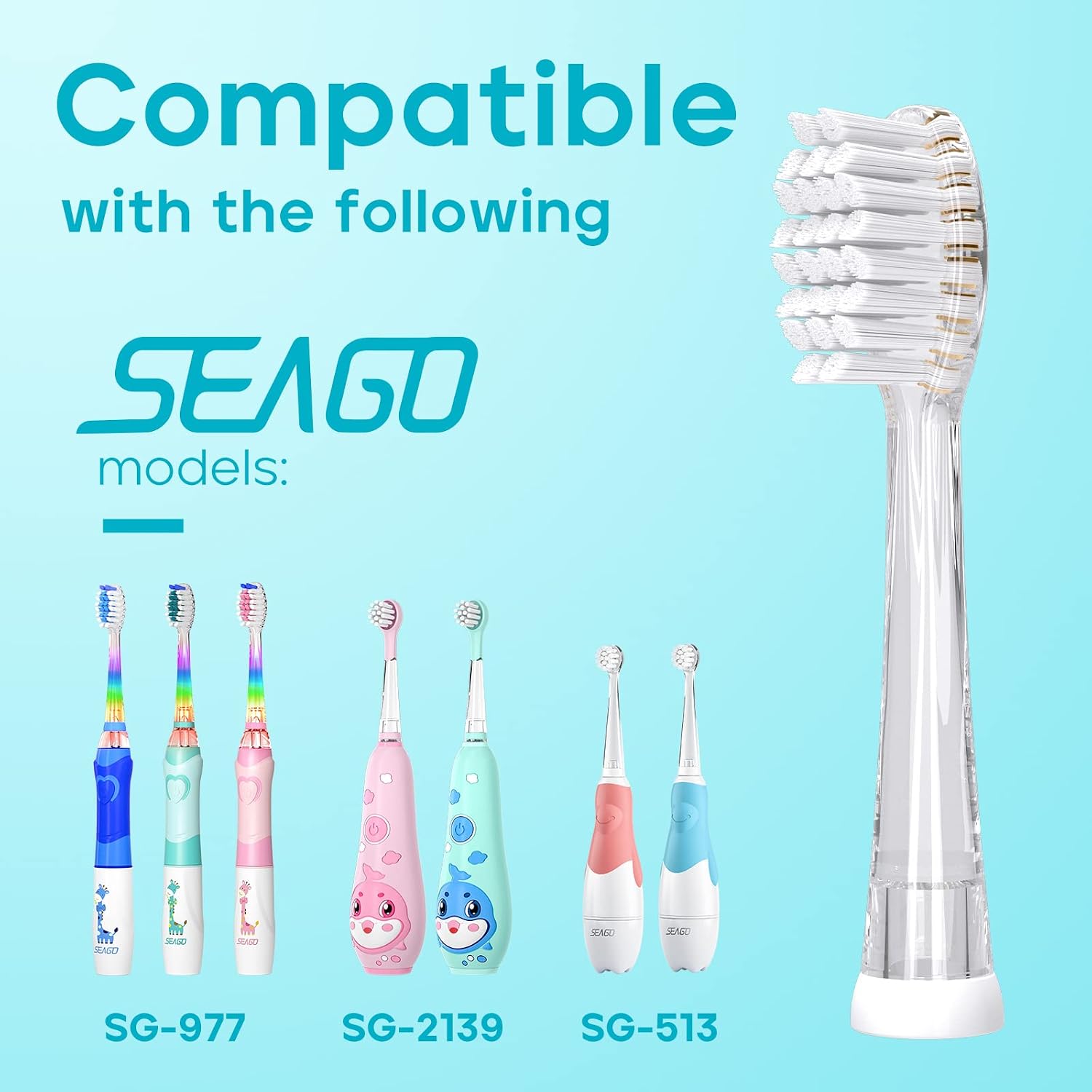 Detalle 2 de Seago SG-513 Ersatzköpfe 4er Pack für Kinder