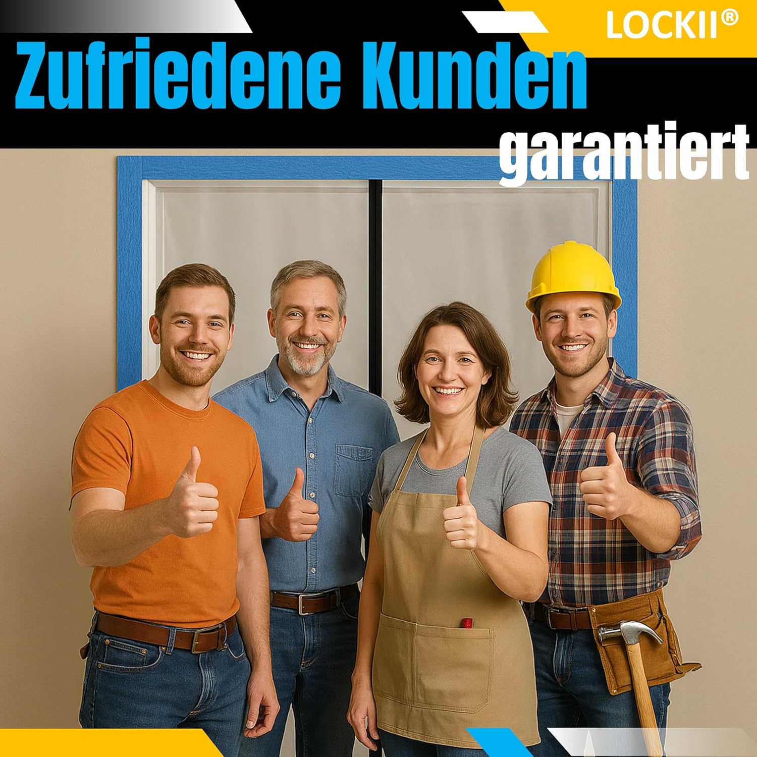 Thumbnail 6 de LOCKII® 2x Staubschutztür mit Reißverschluss (1,20 x 2,20 m) – extra starkes HDPE, wasserdicht & staubdicht