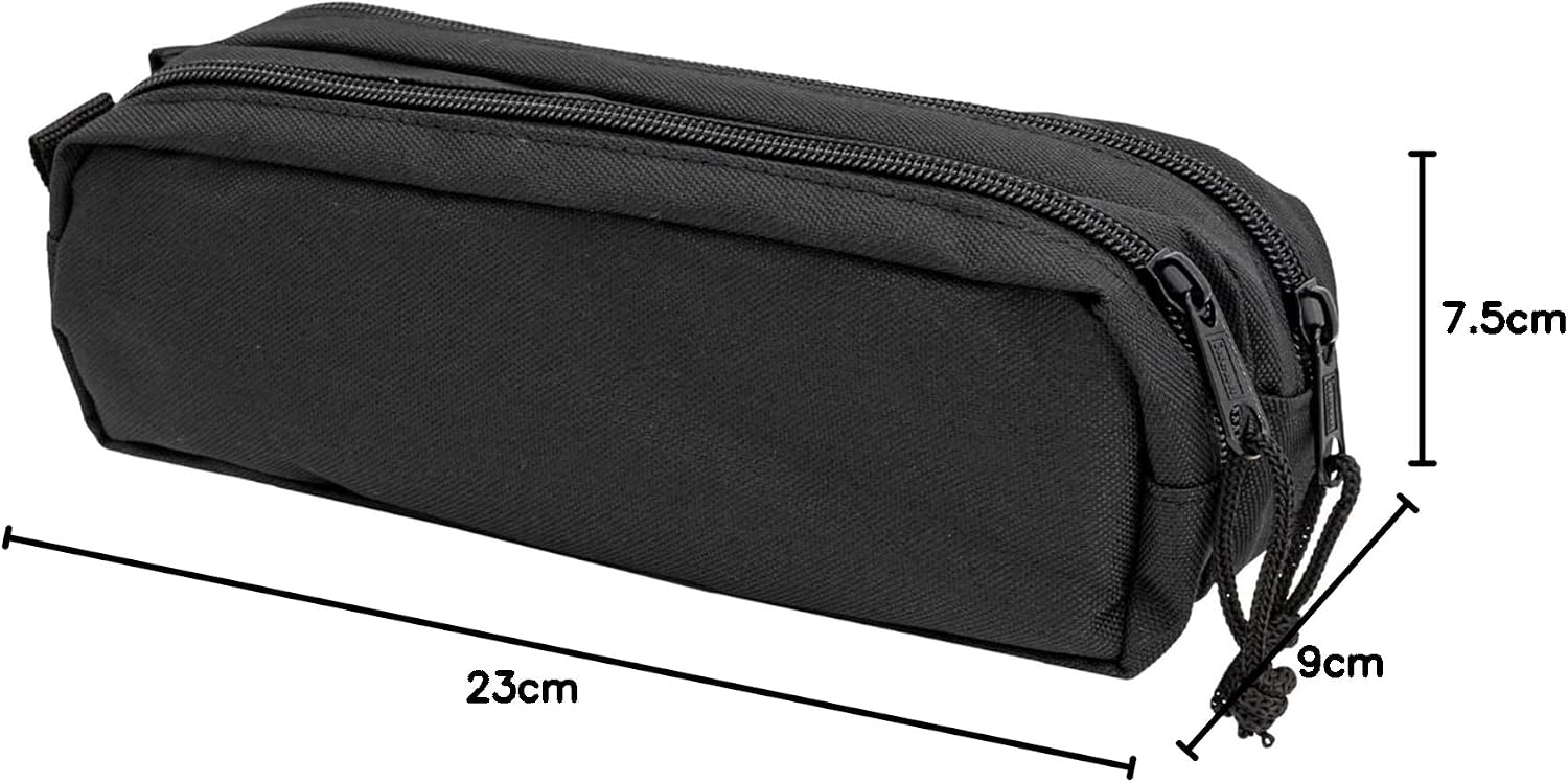 Thumbnail 6 de Idena 20122 – Trousse noire à 3 compartiments zippés, env. 23 x 9 x 7,5 cm