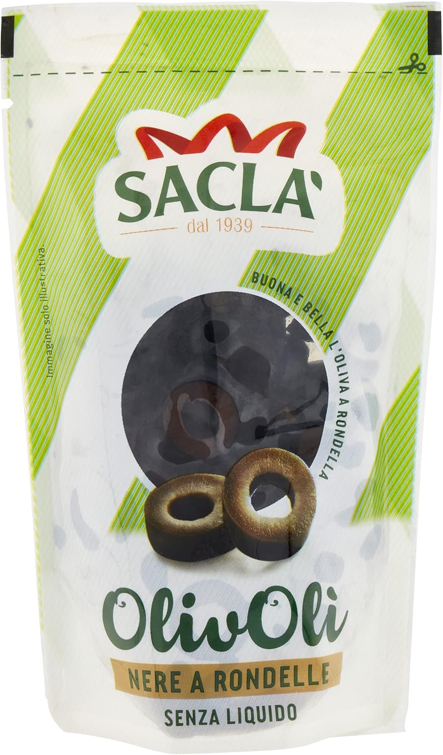Thumbnail 1 de Saclà OlivOlì Olive nere a rondelle 75g 🫒