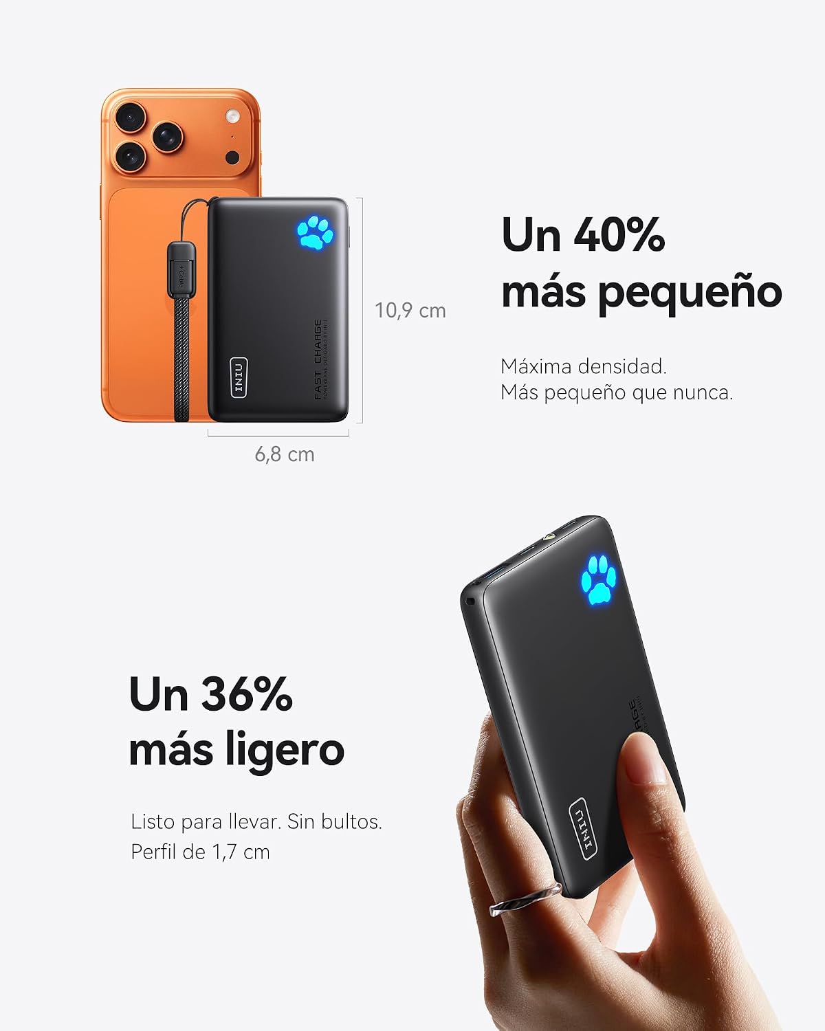 Detalle 2 de INIU 45W Power Bank 10000mAh