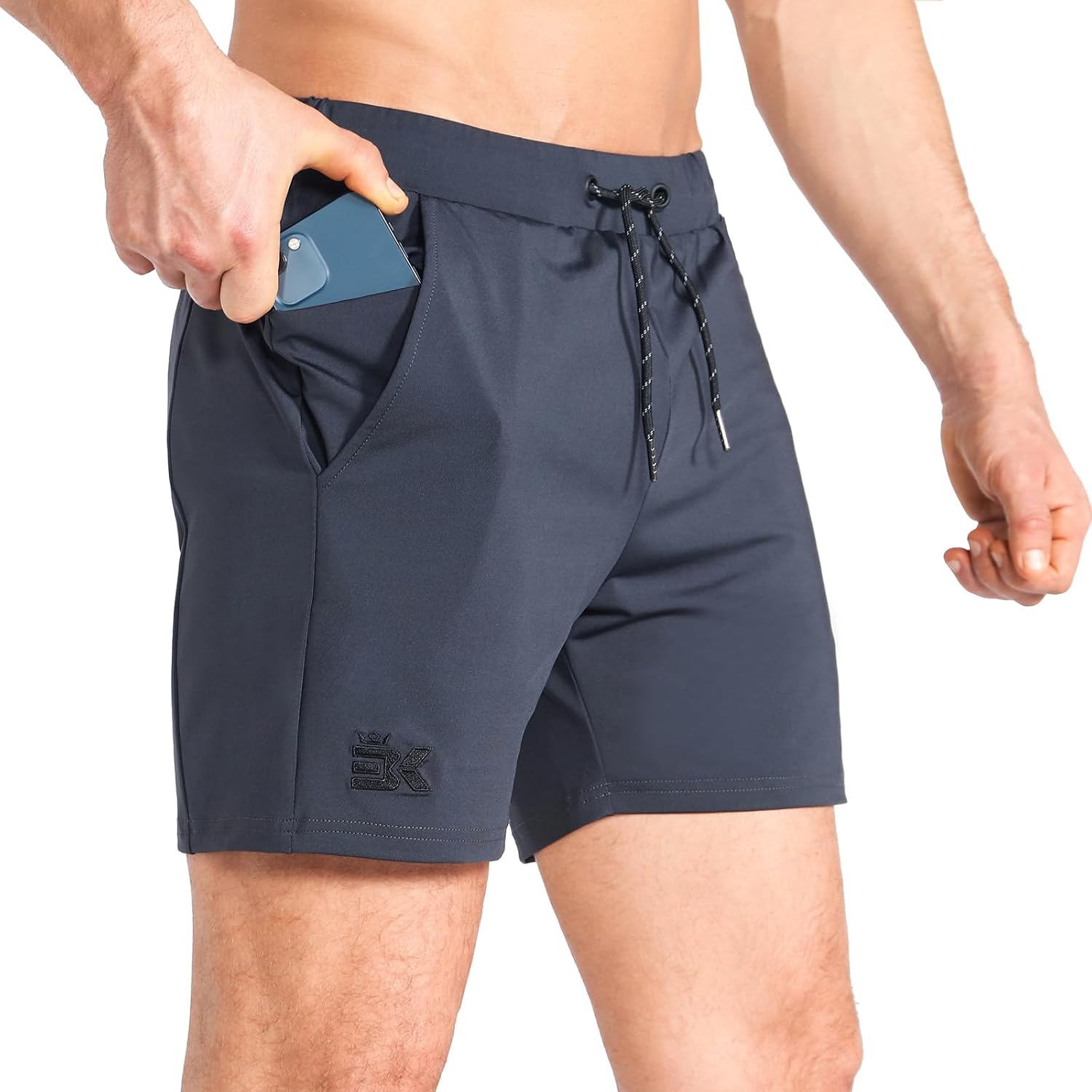 Thumbnail 5 de Mens stretch gym shorts with zip pocket