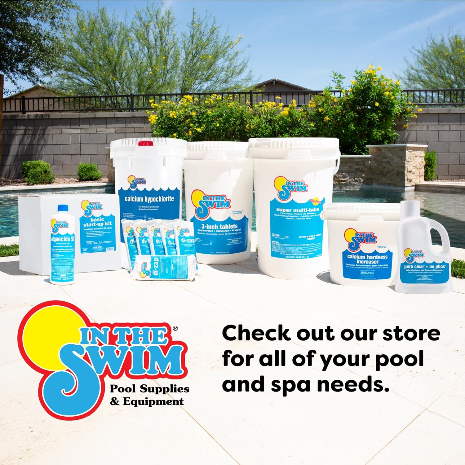 Detalle de In The Swim F035010040AE Sodium Dichlor Pool Shock Granules, 10 Pounds, 56% Chlorine