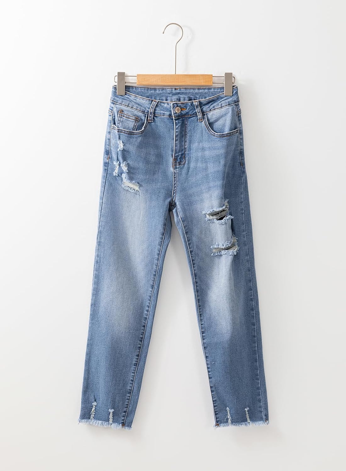 Thumbnail 4 de EVALESS High Waisted Ripped Jeans 2026