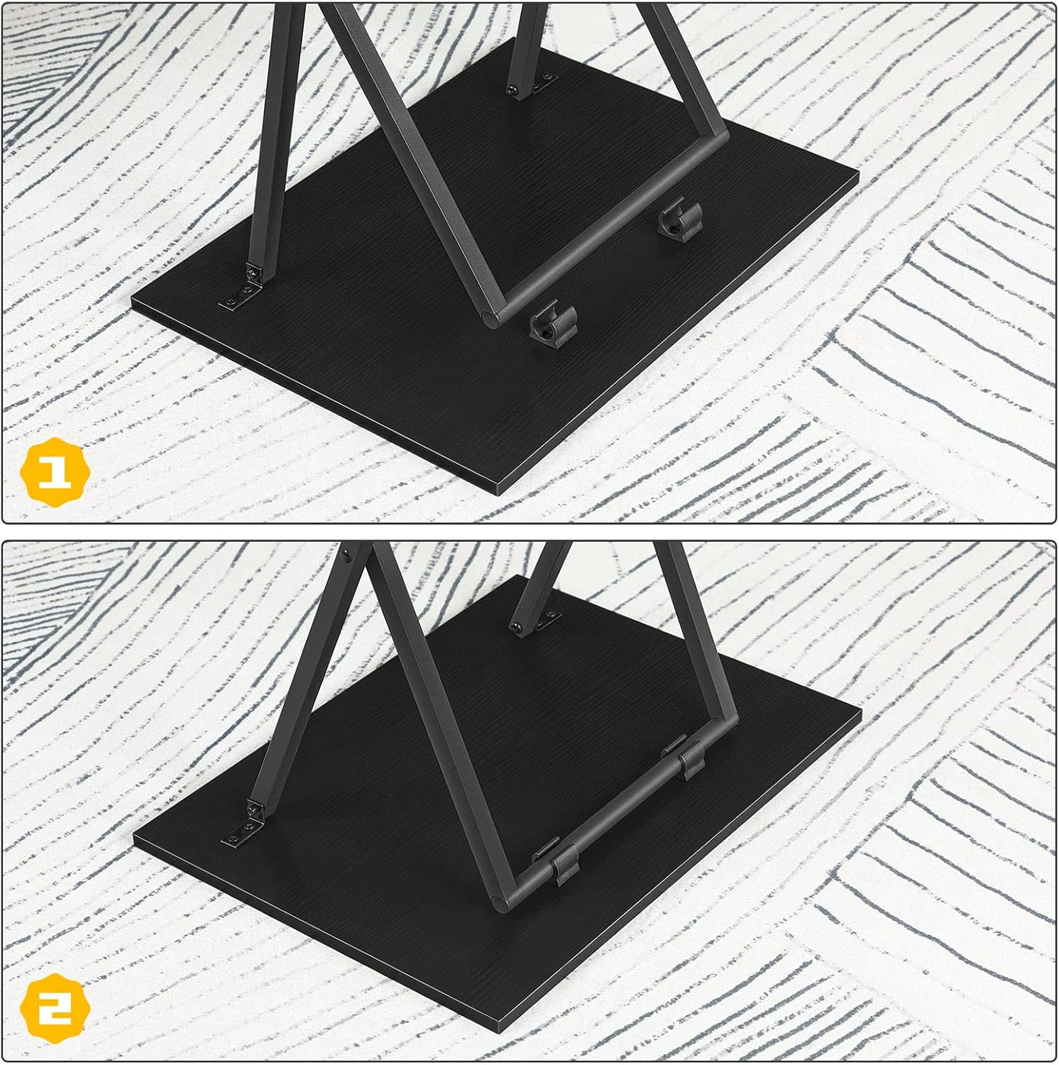 Thumbnail 6 de HOOBRO Tavolino pieghevole industriale da divano EBK15BZ01 (48 x 36 x 66,5 cm) color nero