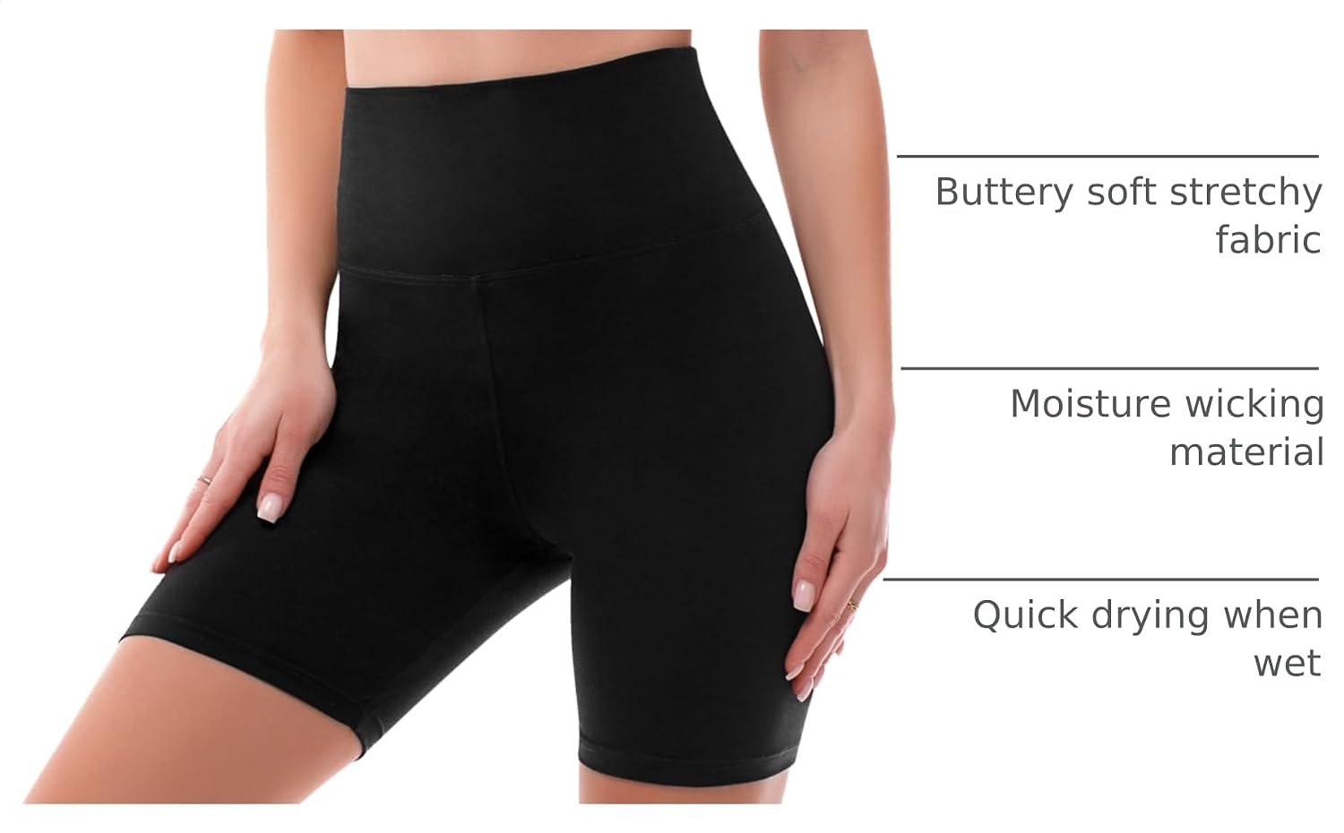 Detalle de SINOPHANT High Waisted 6” Biker Shorts for Women
