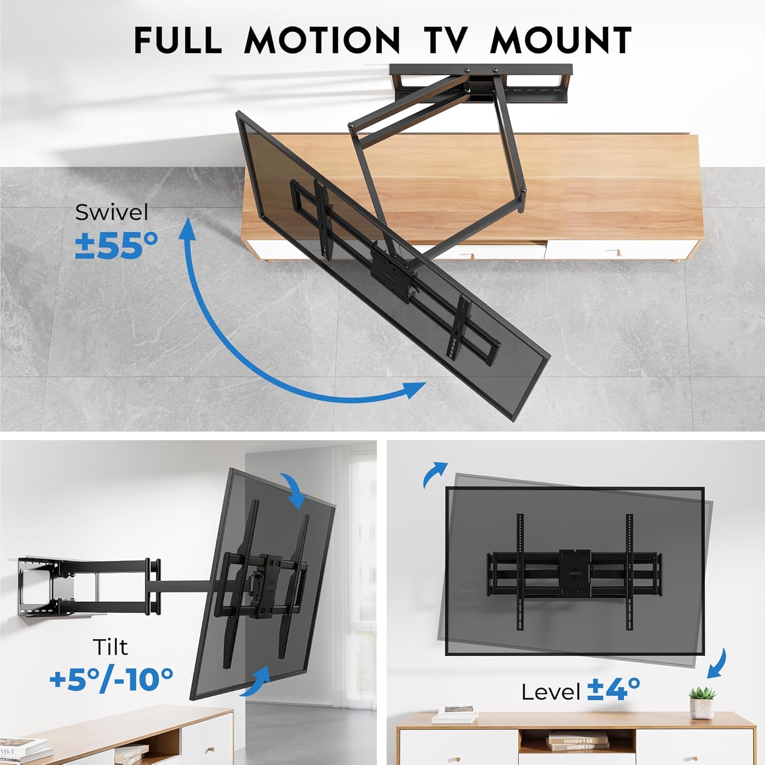 Thumbnail 3 de BONTEC Full Motion Wall Mount for 60–110 Inch TV