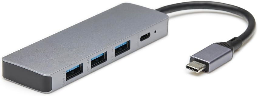 Detalle 2 de Amazon Basics Hub Dock USB-C 10 GB/s, 1C+3A