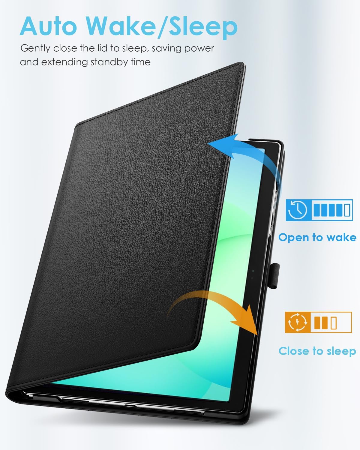 Detalle de TiMOVO Drehbare Hülle für Samsung Galaxy Tab A11+/A11 Plus 11" 2025 (SM-X230/X236/X238) – 90° Stand, Auto Sleep/Wake, Schwarz
