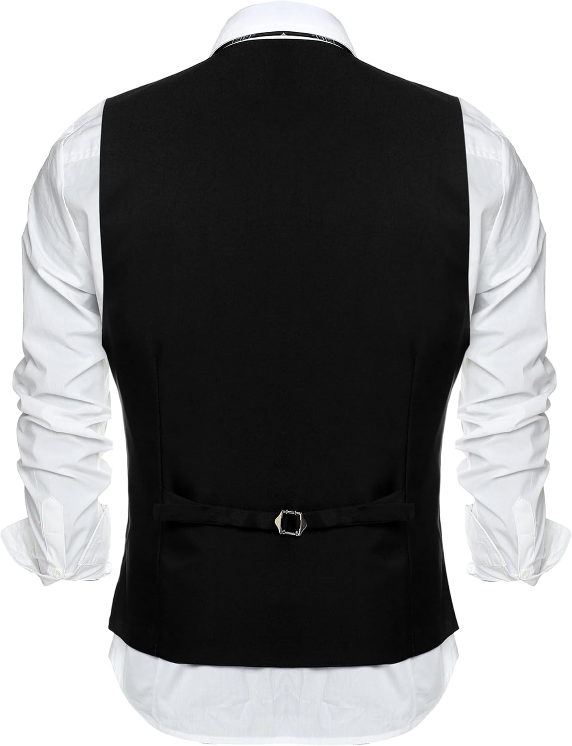 Detalle de COOFANDY Men's V-Neck Sleeveless Slim-Fit Suit Vest for Casual or Formal Wear