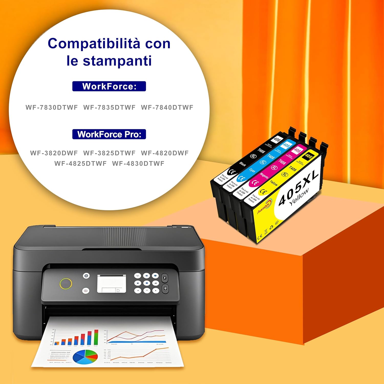 Thumbnail 1 de Aurotec 405 XL Multipack 9 cartucce 🖨️