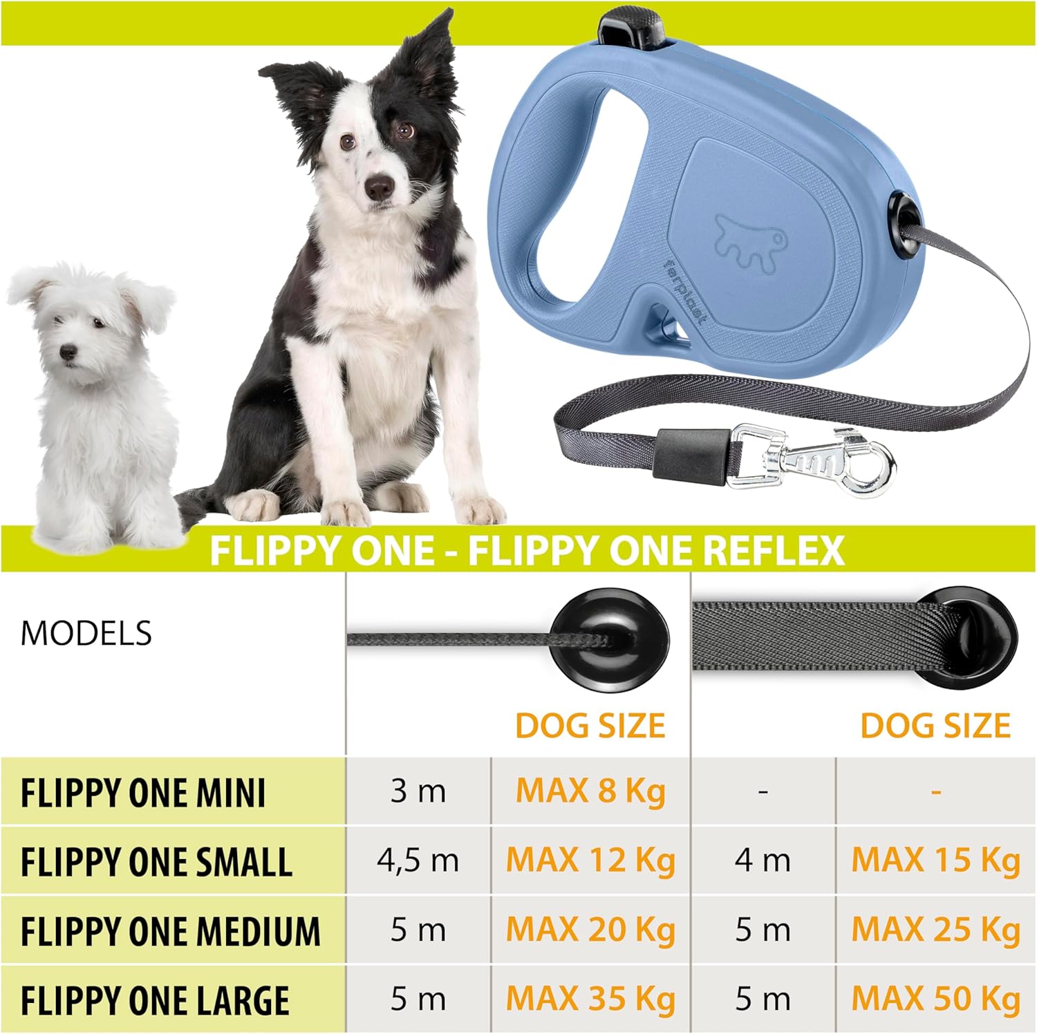 Detalle 2 de Ferplast Flippy One guinzaglio 4,5 m 🐕