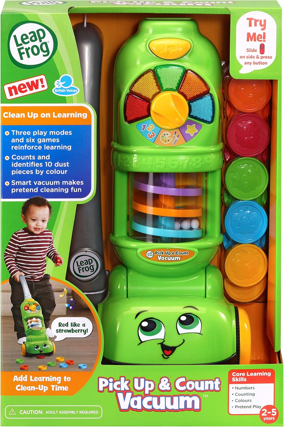 Detalle de LeapFrog Pick Up & Count Vacuum: a colourful counting role‑play toy for toddlers