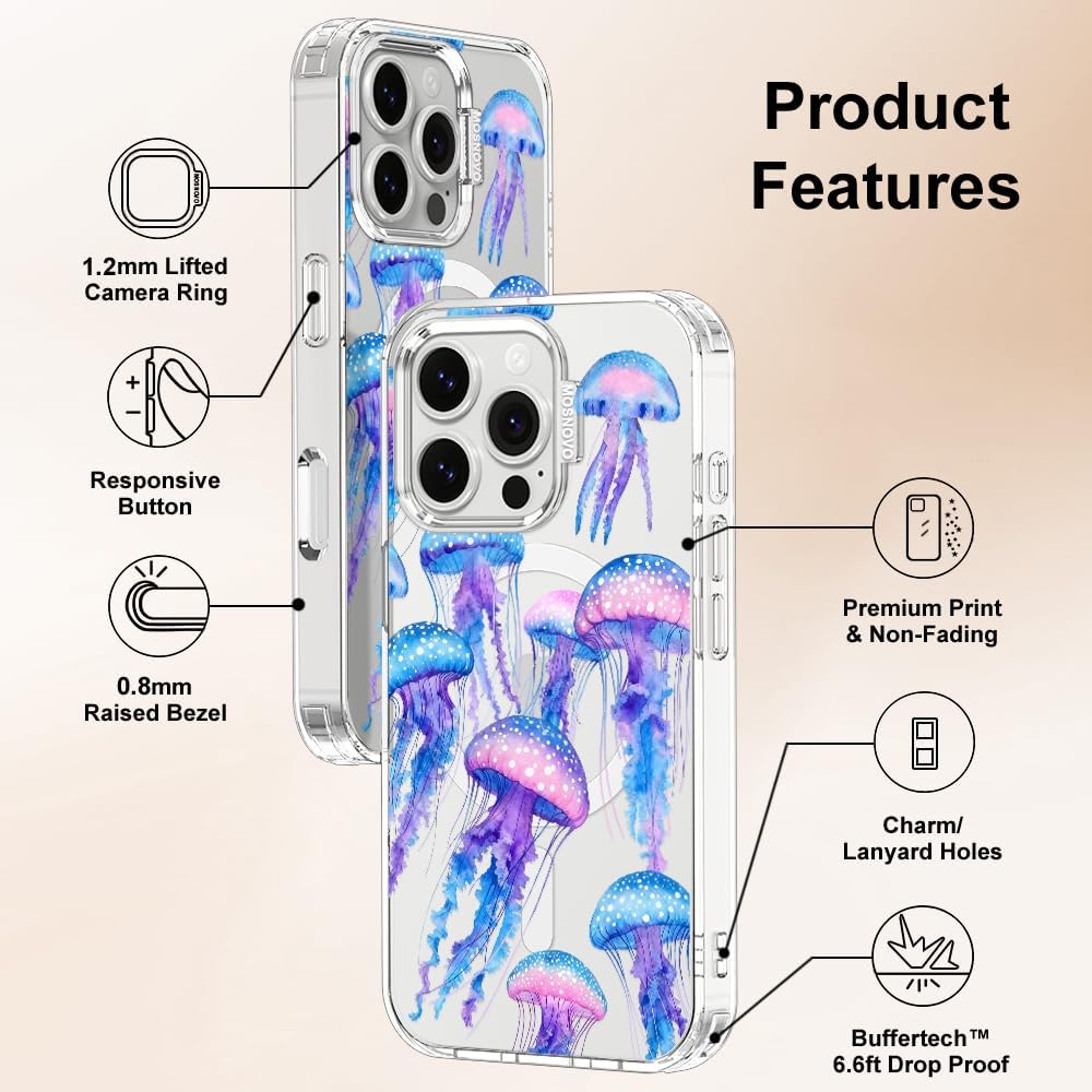 Thumbnail 6 de MOSNOVO iPhone 16 Pro Case with MagSafe — Mystic Jellyfish Design, Shockproof Military-Grade Protection