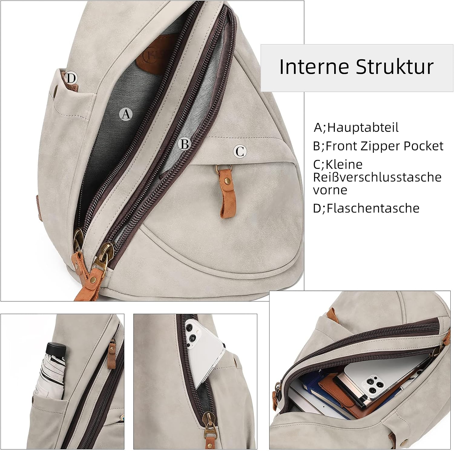 Thumbnail 2 de KL928 Casual PU Vintage Rucksack