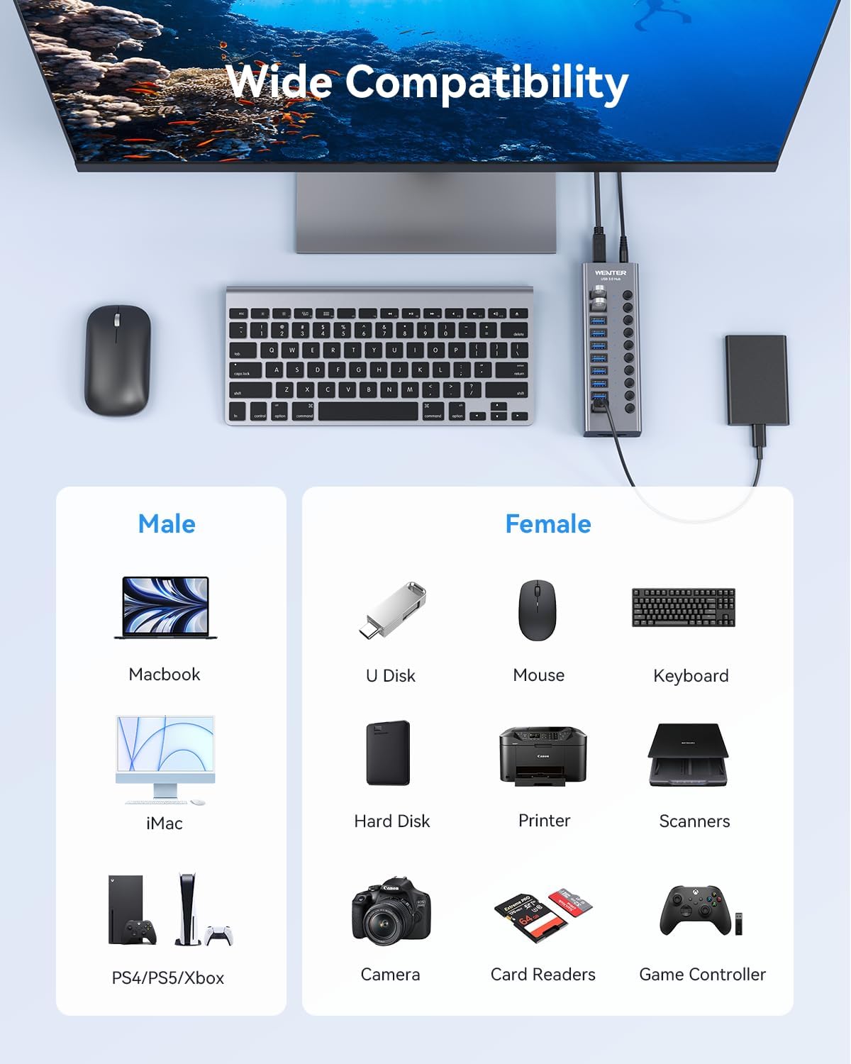 Thumbnail 6 de WENTER 10 Ports USB Hub 36W