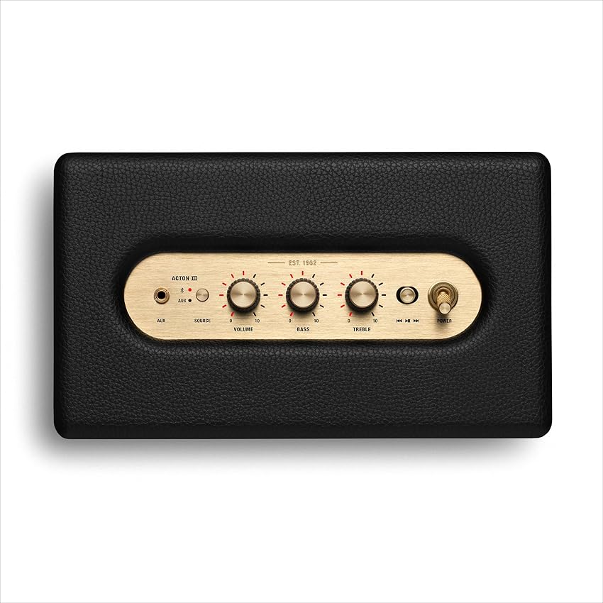Detalle 2 de Marshall Acton III 🎶 Altavoz Bluetooth inalámbrico, Negro elegante