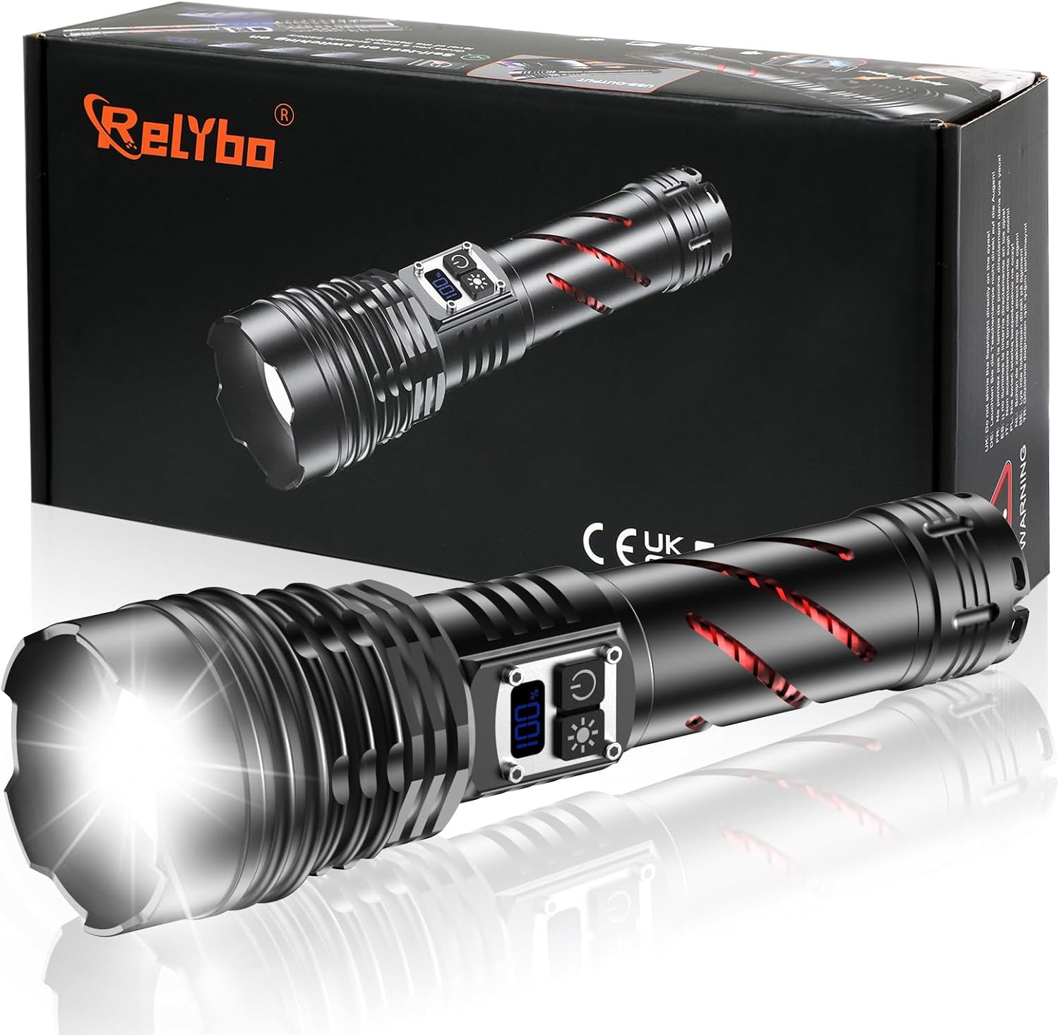 Detalle de Relybo GT221 LED Taschenlampe 1000000 Lumen