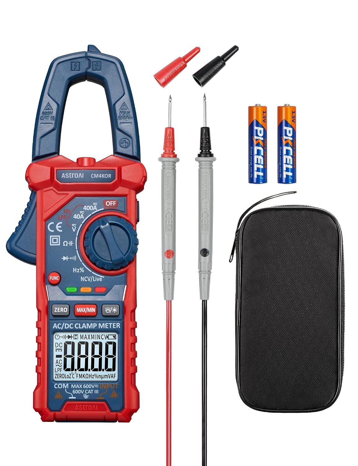 Detalle de AstroAI 4000-Count Digital Clamp Meter with TRMS and NCV