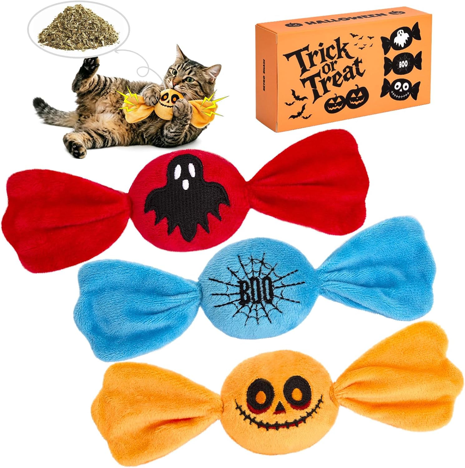 Detalle de Retro Shaw Cat Toys 3-Pack